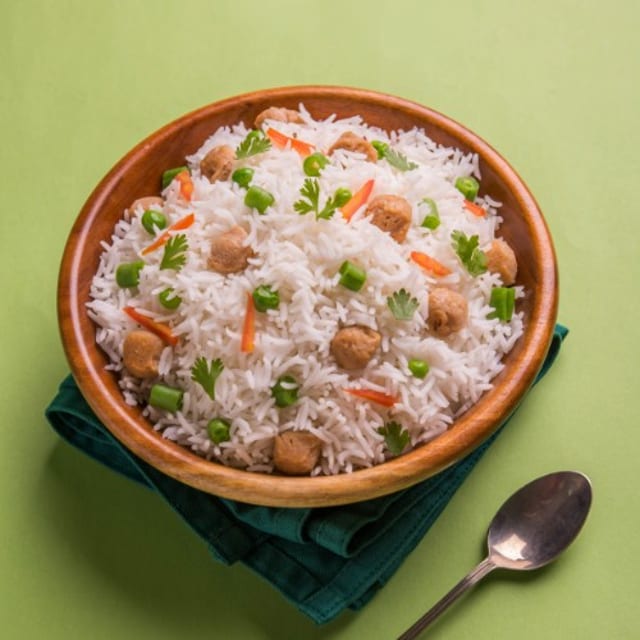 Soya Keema Tawa Biryani.