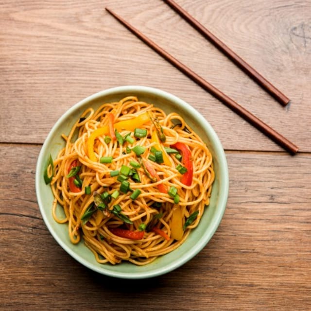 Chicken Street Style Hakka Noodles.