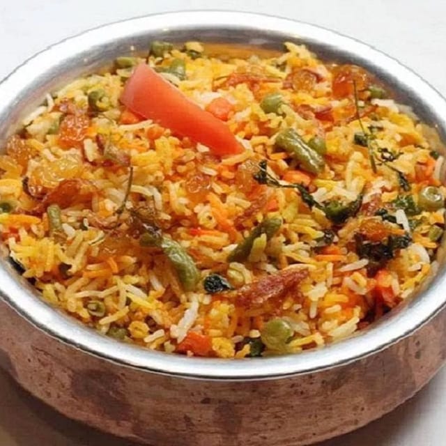 Vegetable Dum Biryani.