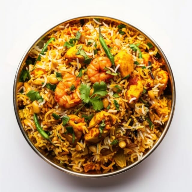 Egg Tawa Biryani.